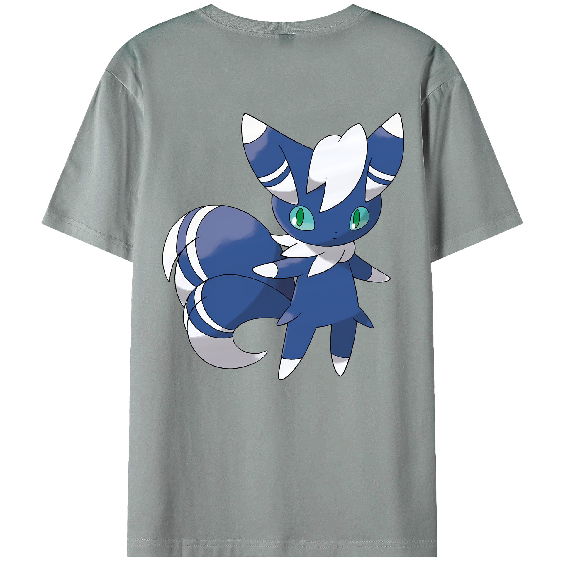 （画像用） ポケットモンスター Pokémon 綿100％ メンズ半袖Tシャツ（バックプリント） 通気性